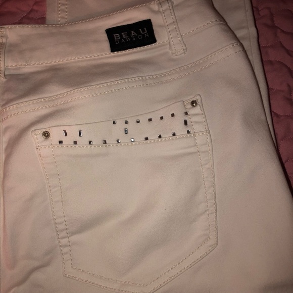 Beau Dawson white embellished jeans 12 - Picture 1 of 6